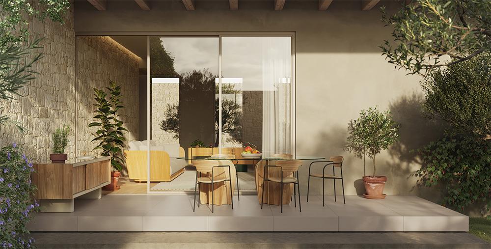 PUNT MOBLES buffet meuble ATRIO 180 avec pieds