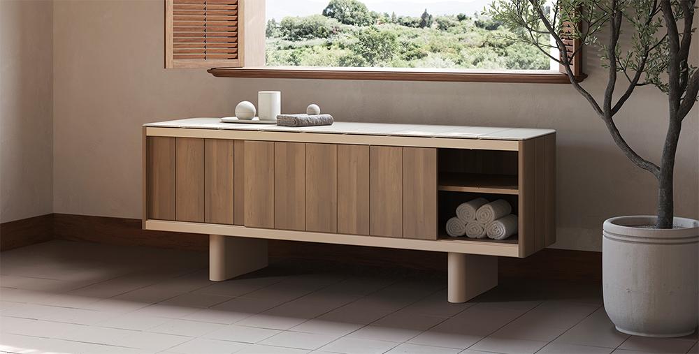 PUNT MOBLES buffet meuble ATRIO 220 avec pieds