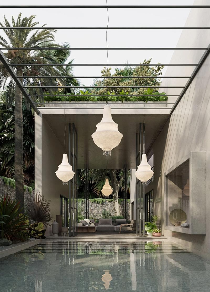 KARMAN lampe à suspension LADY D pour l'extérieur