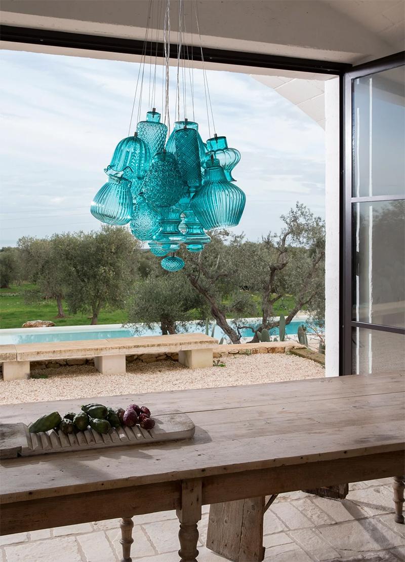 KARMAN lampe à suspension CERAUNAVOLTA forme "C"