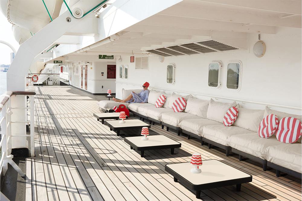 FATBOY outdoor sofa with 3 places PALETTI SET LARGE