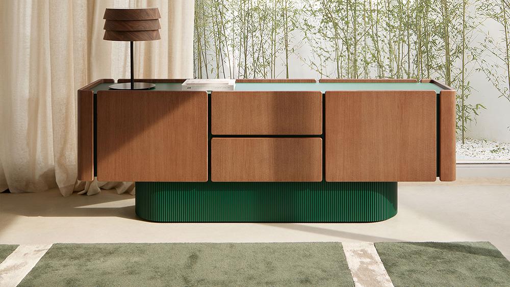 PUNT MOBLES sideboard furniture DUNE with 4 doors and 2 drawers