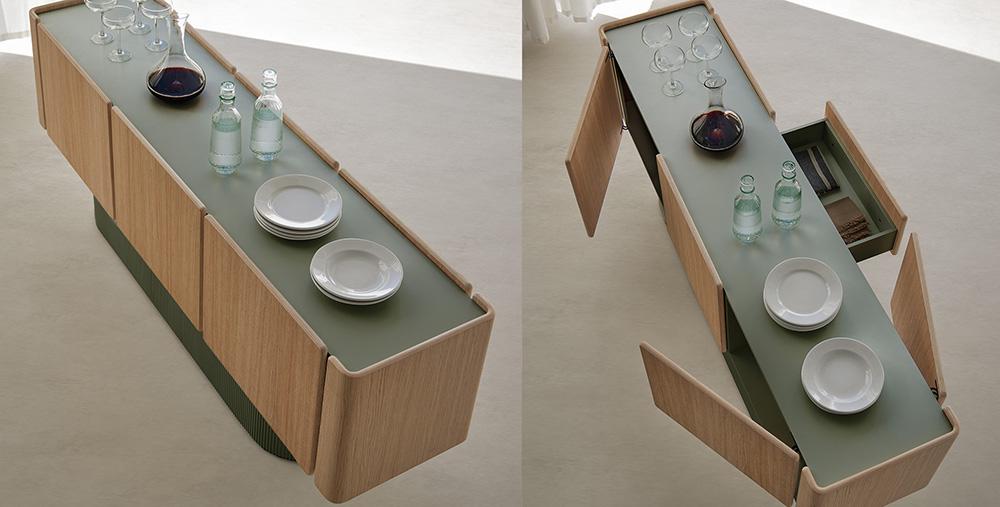 PUNT MOBLES sideboard furniture DUNE with 4 doors and 2 drawers