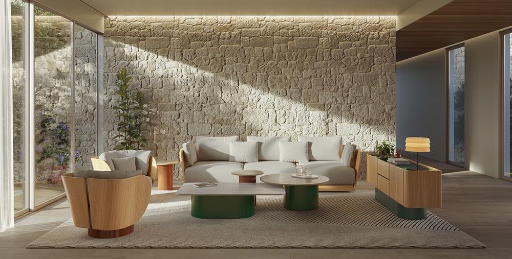 PUNT MOBLES sideboard furniture DUNE with 4 doors and 2 drawers