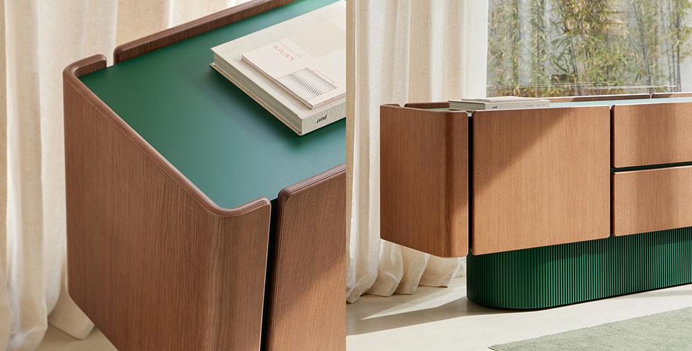 PUNT MOBLES buffet meuble DUNE avec 4 portes et 2 tiroirs