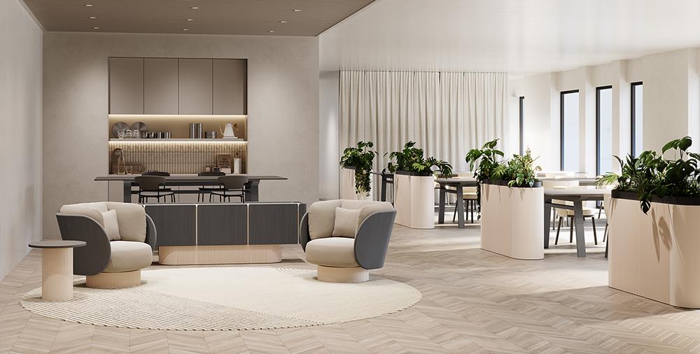 PUNT MOBLES buffet meuble DUNE avec 6 portes