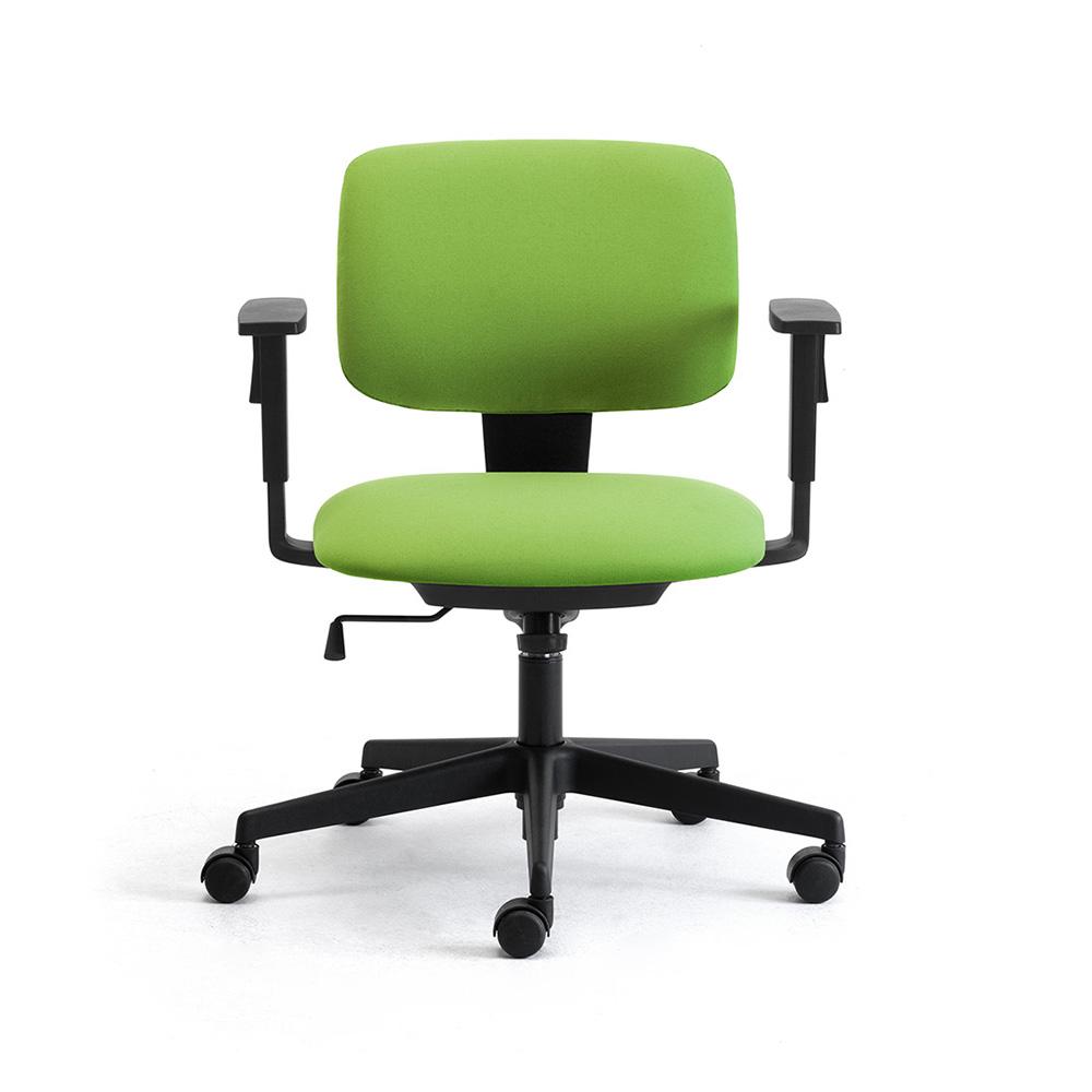 LEYFORM chaise de bureau à roulettes DAD avec accoudoirs 1D et base noire