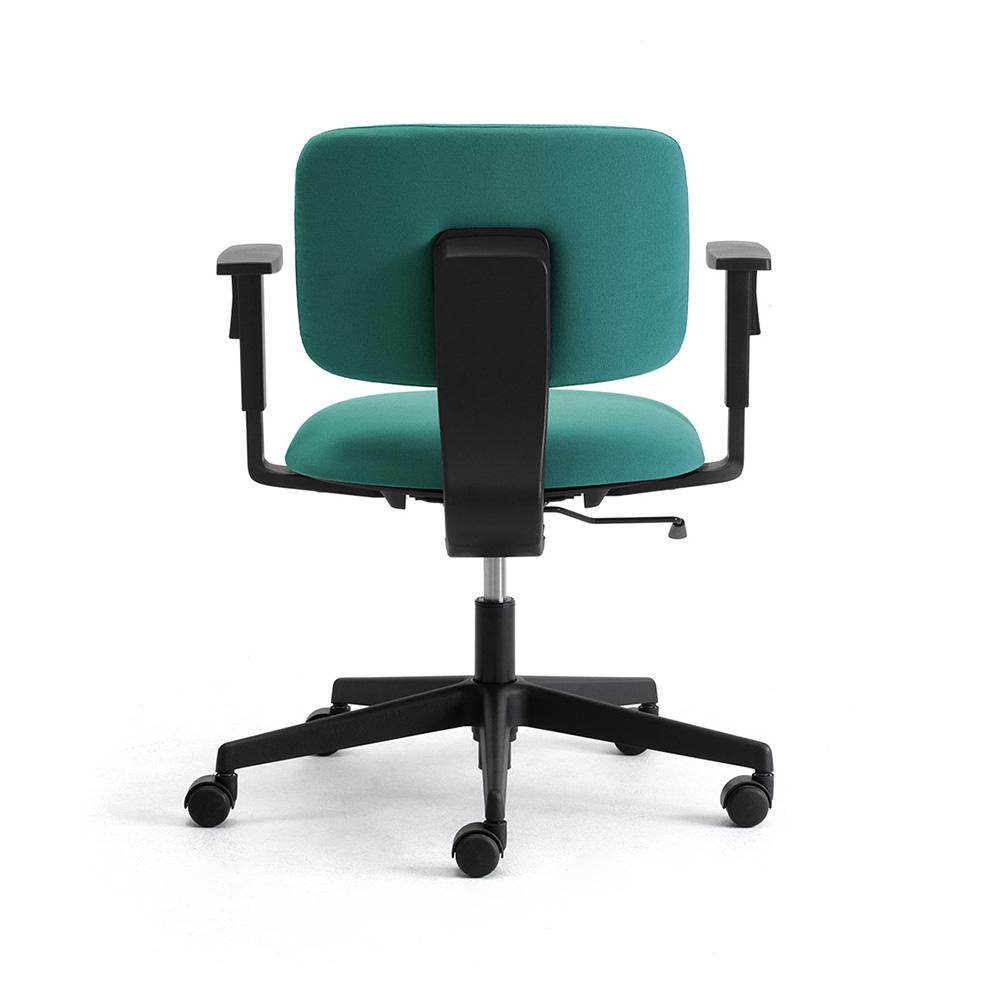 LEYFORM chaise de bureau à roulettes DAD avec accoudoirs 1D et base noire