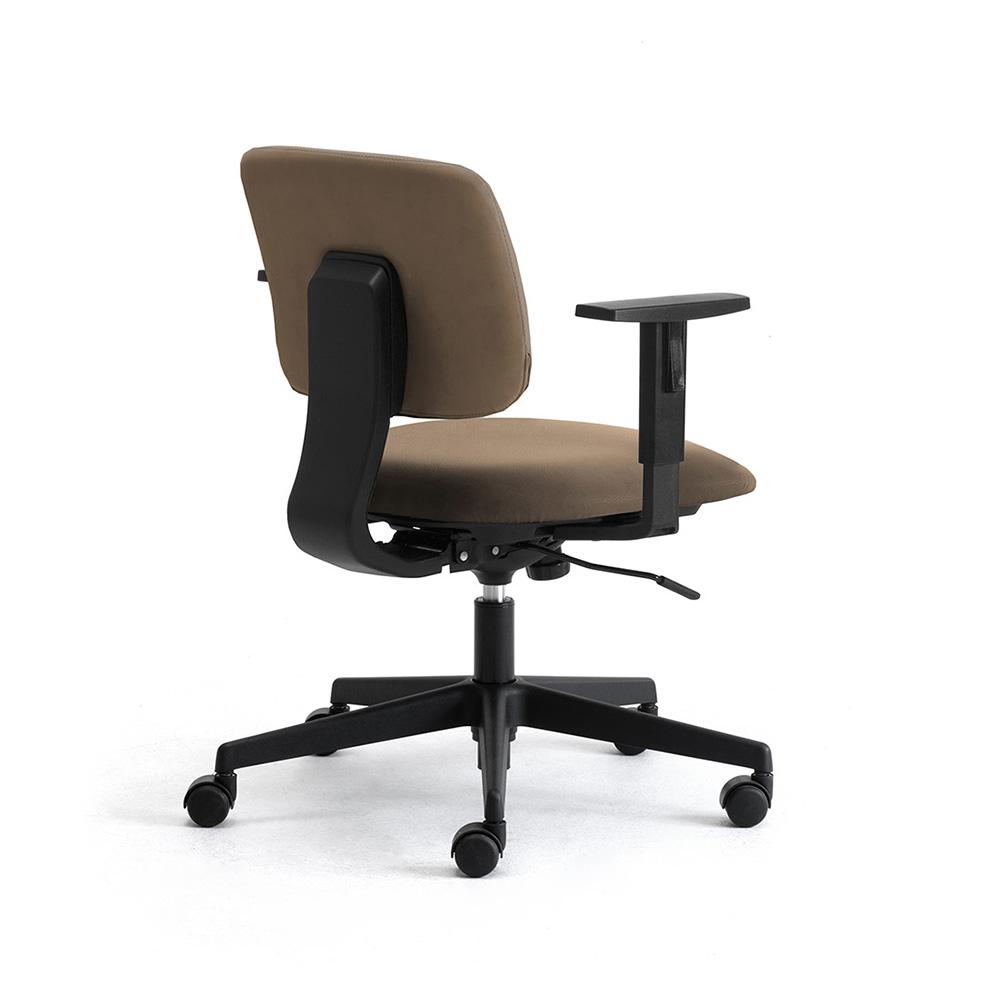 LEYFORM chaise de bureau à roulettes DAD avec accoudoirs 1D et base noire