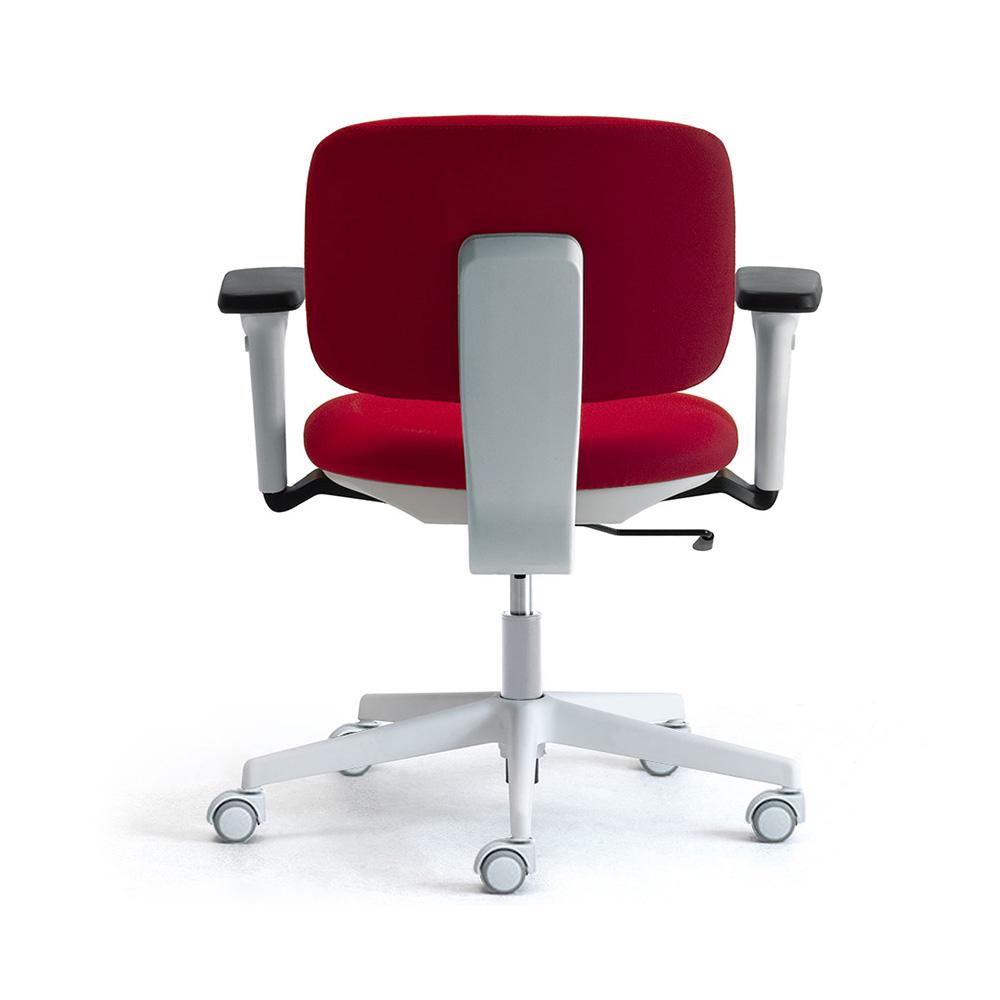 LEYFORM chaise de bureau à roulettes DAD avec accoudoirs 4D et base blanche