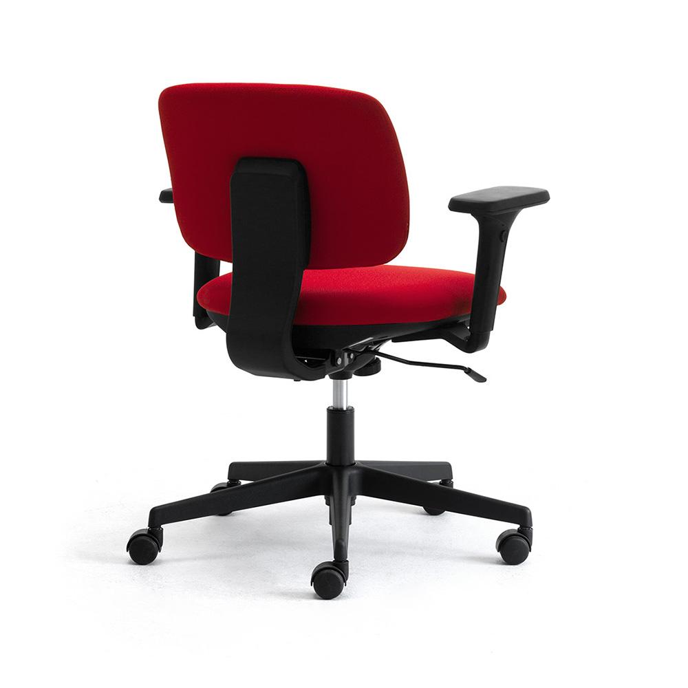 LEYFORM chaise de bureau à roulettes DAD avec accoudoirs 4D et base noire