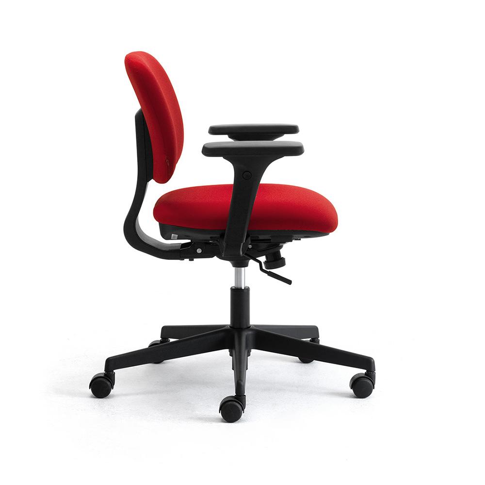 LEYFORM chaise de bureau à roulettes DAD avec accoudoirs 4D et base noire