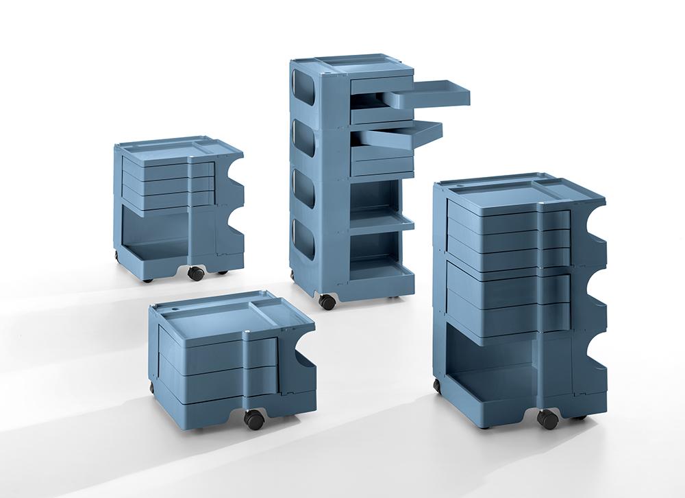 B-LINE trolley storage container on wheels BOBY with 2 drawers H 73,5 cm