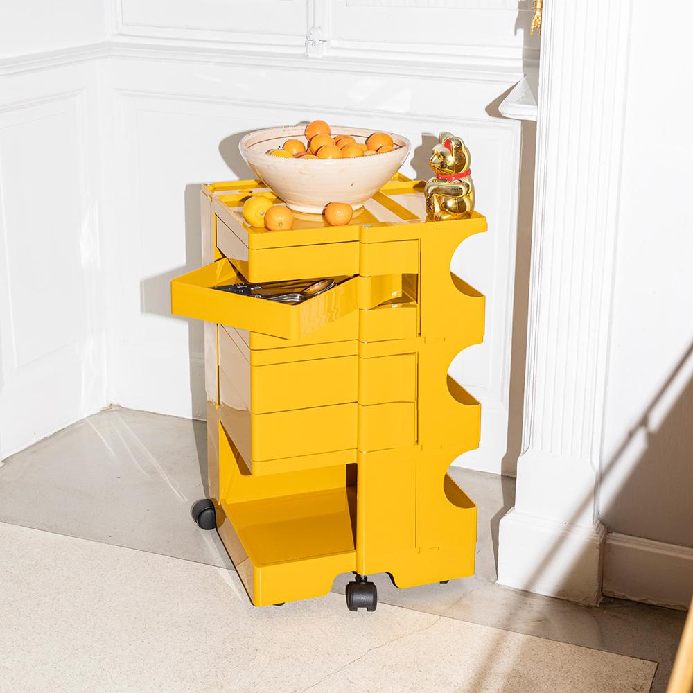 B-LINE trolley storage container on wheels BOBY with 2 drawers H 73,5 cm