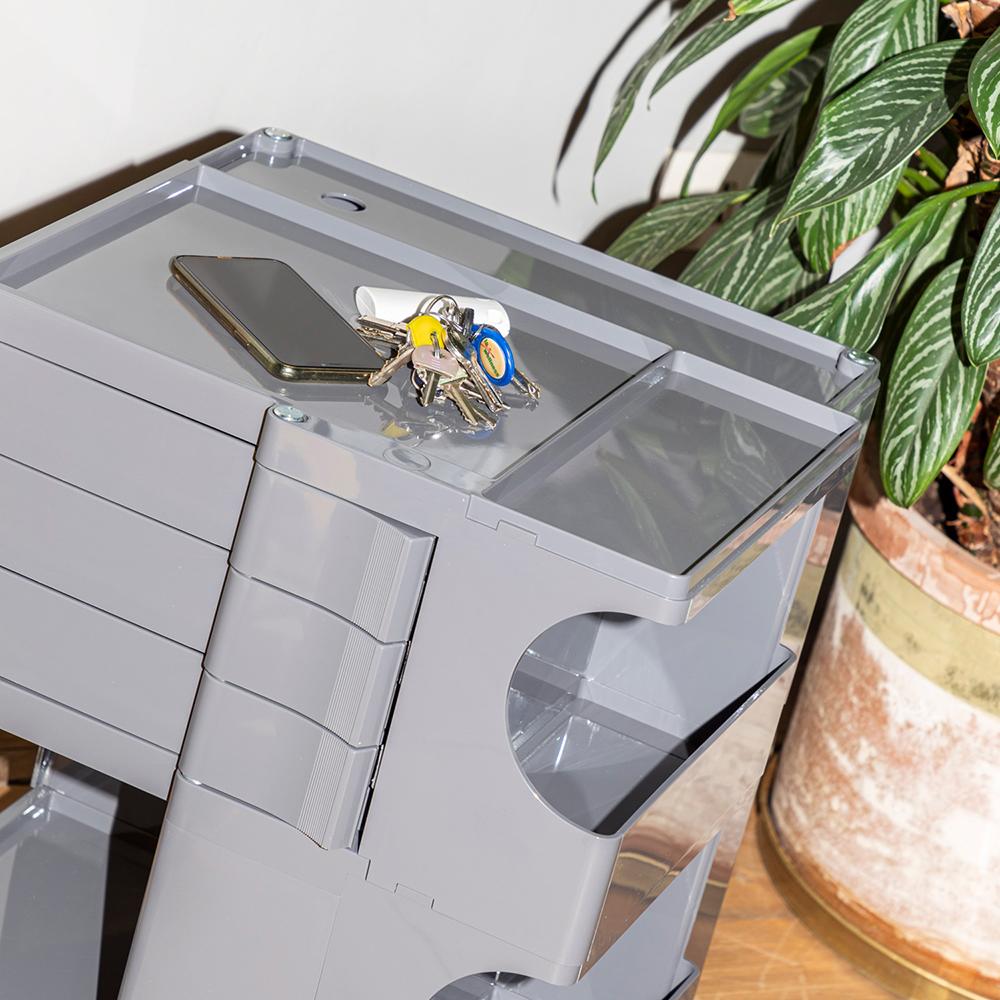 B-LINE trolley storage container on wheels BOBY with 2 drawers H 73,5 cm