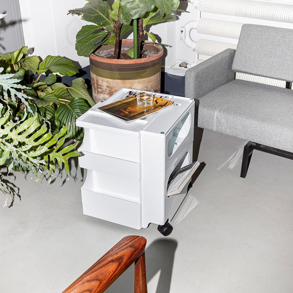 B-LINE trolley storage container on wheels BOBY with 2 drawers H 73,5 cm