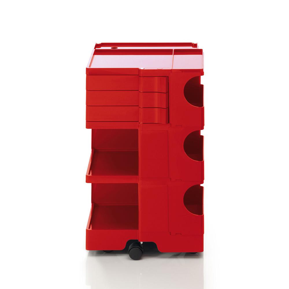 B-LINE trolley storage container on wheels BOBY with 3 drawers H 73,5 cm