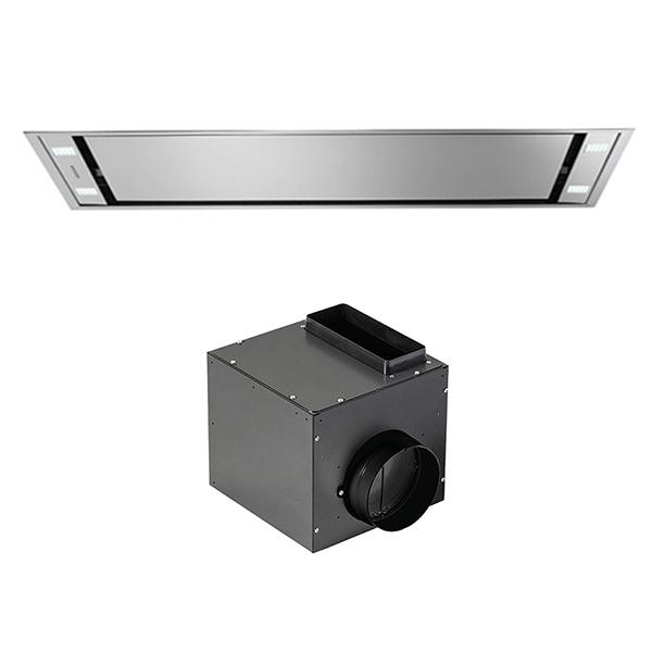 FALMEC ceiling hood STELLA EVO INOX 120 cm with under-roof extractor fan 950 m3/h [LAST PIECE]