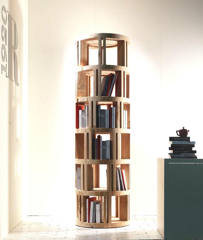 RIVA 1920 free-standing bookcase TORRE LIGNEA