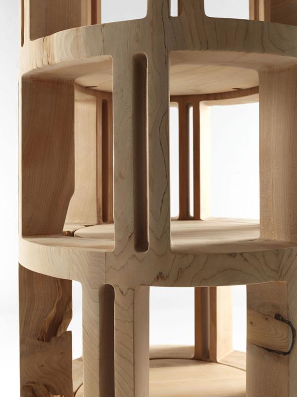 RIVA 1920 free-standing bookcase TORRE LIGNEA