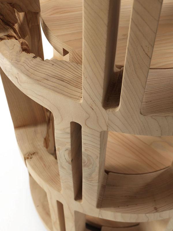 RIVA 1920 free-standing bookcase TORRE LIGNEA