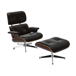 VITRA armchair chocolate leather EAMES LOUNGE CHAIR & OTTOMAN new dimensions