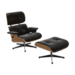 VITRA armchair chocolate leather EAMES LOUNGE CHAIR & OTTOMAN new dimensions