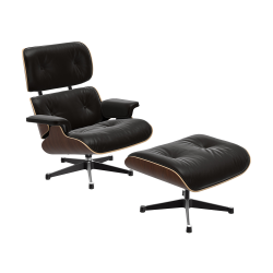 VITRA armchair chocolate leather EAMES LOUNGE CHAIR & OTTOMAN new dimensions