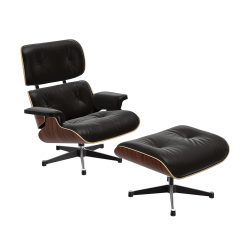 VITRA armchair chocolate leather EAMES LOUNGE CHAIR & OTTOMAN new dimensions