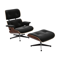 VITRA armchair black leather EAMES LOUNGE CHAIR & OTTOMAN new dimensions
