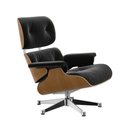 VITRA armchair black leather EAMES LOUNGE CHAIR classical dimensions
