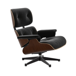 VITRA armchair black leather EAMES LOUNGE CHAIR classical dimensions