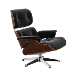 VITRA armchair black leather EAMES LOUNGE CHAIR classical dimensions
