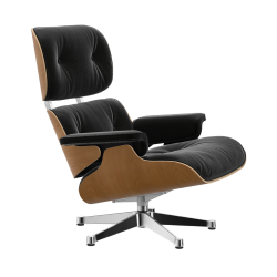 VITRA armchair black leather EAMES LOUNGE CHAIR new dimensions