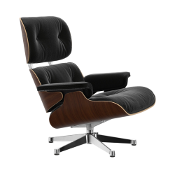VITRA armchair black leather EAMES LOUNGE CHAIR new dimensions