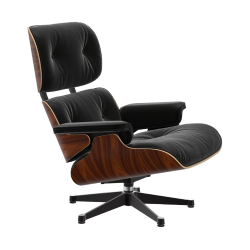 VITRA armchair black leather EAMES LOUNGE CHAIR new dimensions