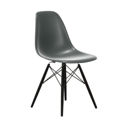 VITRA chaise avec base en érable noir Eames Plastic Side Chair DSW NOUVELLES DIMENSIONS