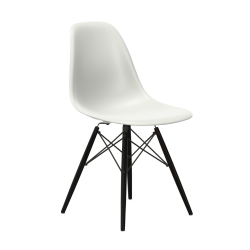 VITRA chaise avec base en érable noir Eames Plastic Side Chair DSW NOUVELLES DIMENSIONS