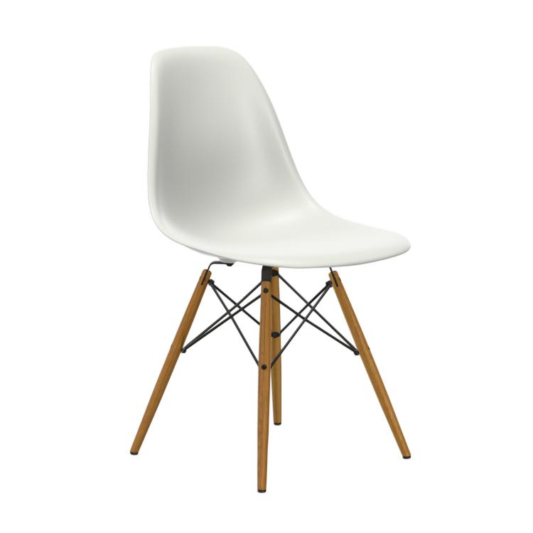 VITRA chaise avec base en cendre miel Eames Plastic Side Chair DSW NOUVELLES DIMENSIONS