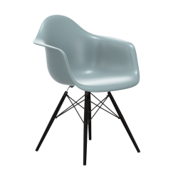 VITRA Eames Plastic Armchair with black maple base DAW NEW DIMENSIONS