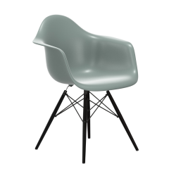 VITRA Eames Plastic Armchair with black maple base DAW NEW DIMENSIONS