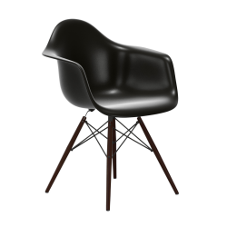 VITRA Eames Plastic Armchair with dark maple base DAW NEW DIMENSIONS