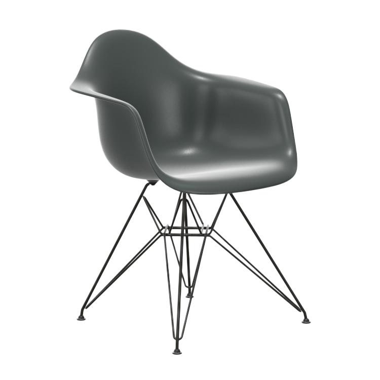 VITRA chaise fauteuil avec base noire Eames Plastic Armchair DAR NOUVELLES DIMENSIONS