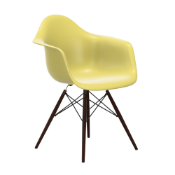 VITRA Eames Plastic Armchair with dark maple base DAW NEW DIMENSIONS
