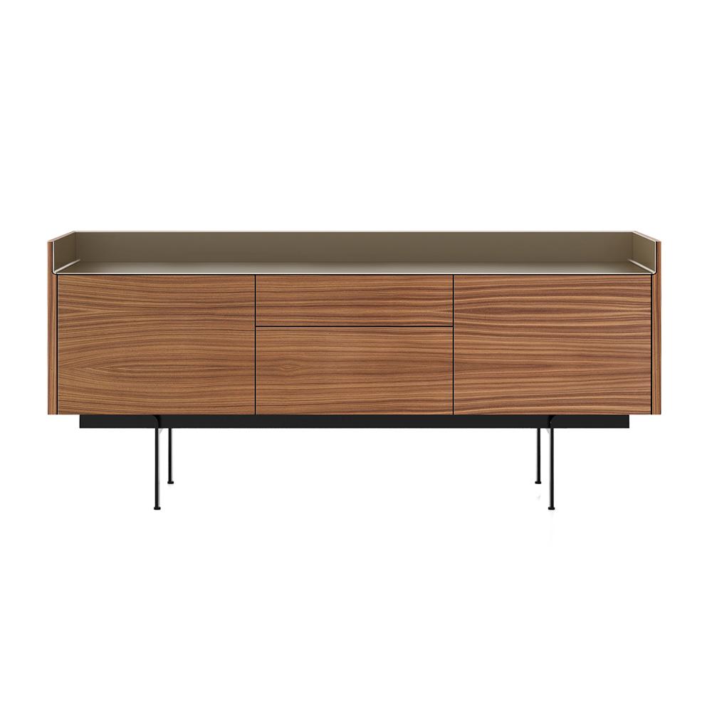 PUNT MOBLES buffet meuble STOCKHOLM avec 2 portes et 2 tiroirs STH302 avec la base H 29 cm