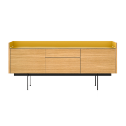 PUNT MOBLES buffet meuble STOCKHOLM avec 2 portes et 2 tiroirs STH302 avec la base H 29 cm