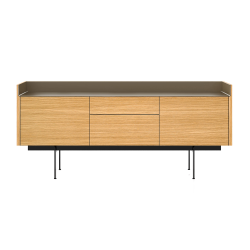 PUNT MOBLES buffet meuble STOCKHOLM avec 2 portes et 2 tiroirs STH302 avec la base H 29 cm