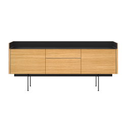 PUNT MOBLES buffet meuble STOCKHOLM avec 2 portes et 2 tiroirs STH302 avec la base H 29 cm