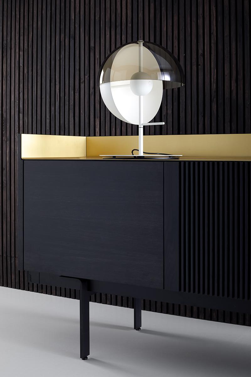 PUNT MOBLES buffet meuble STOCKHOLM avec 3 portes STH303 avec la base H 29 cm