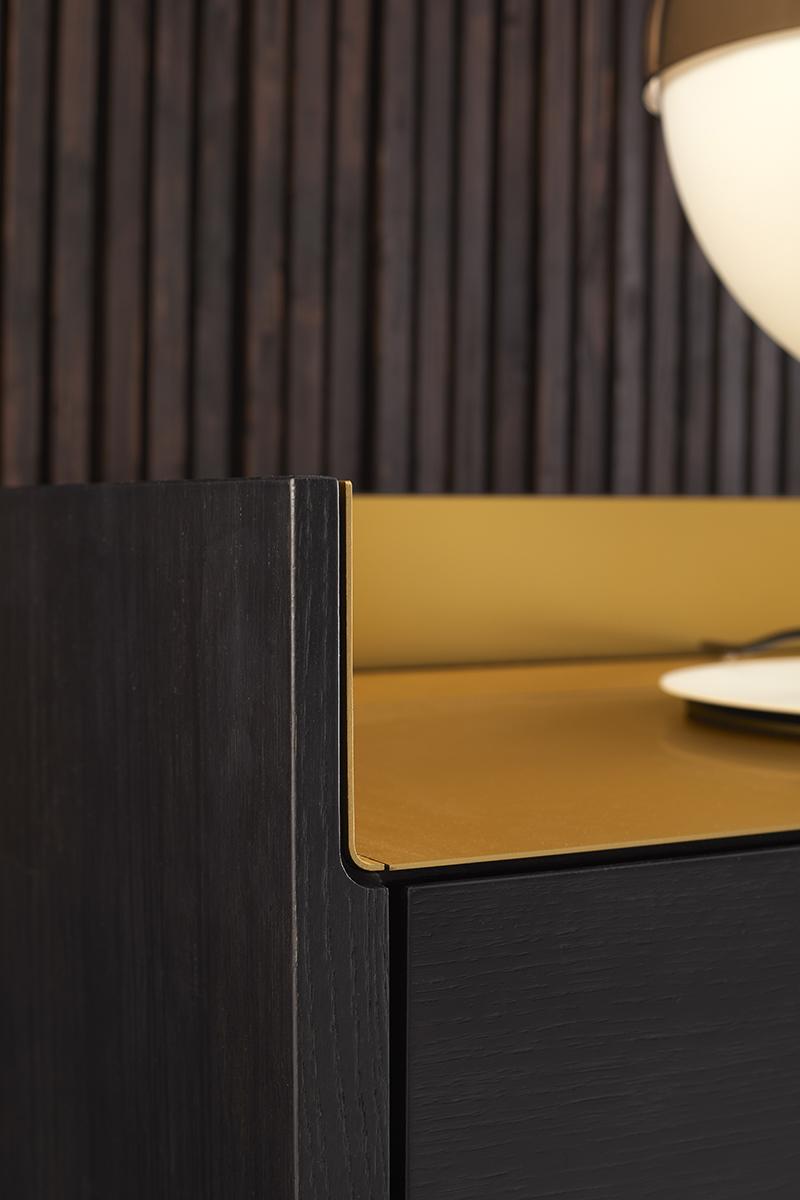 PUNT MOBLES buffet meuble STOCKHOLM avec 3 portes STH303 avec la base H 29 cm